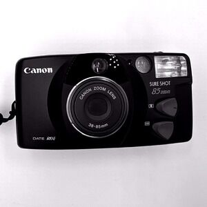 Tested Canon Sure Shot 85 Zoom Date 35mm Film Camera 38-85mm Lens Black w/ Case